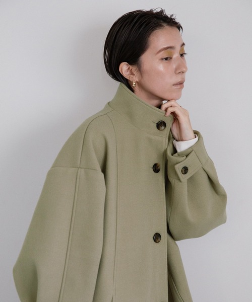 「select MOCA」 ステンカラーコート MEDIUM ダークネイビー レディース_画像6