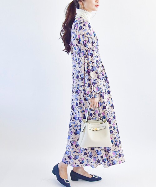 「quaranciel」 長袖ワンピース ONE SIZE ピンク レディース_画像5