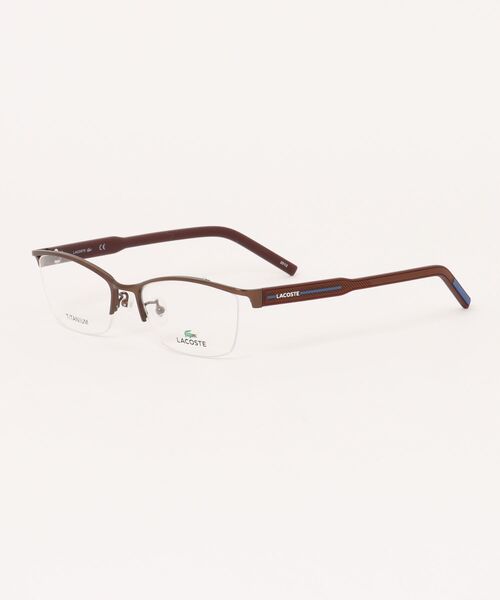 伊達メガネ メガネ 眼鏡 「LACOSTE/ラコステ」ハーフリム メガネ L2508A 210 メンズ レディース