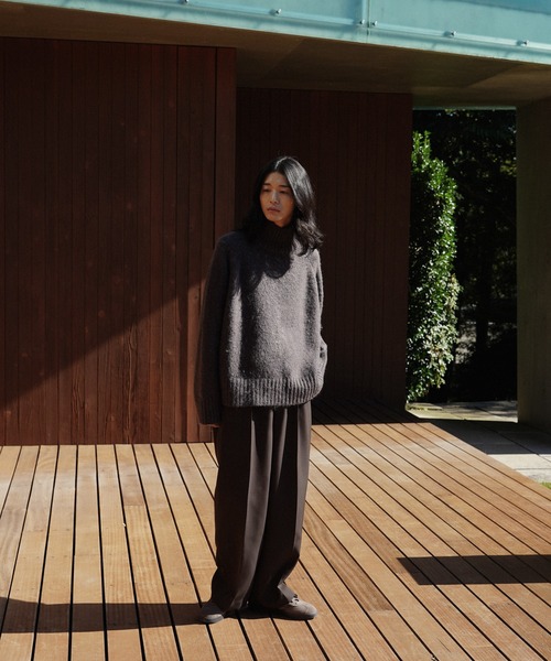 「WYM LIDNM」 長袖ニット S ライトグレー メンズ_画像7