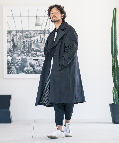 「CAMBIO」 トレンチコート L グリーン系その他 メンズ_画像5