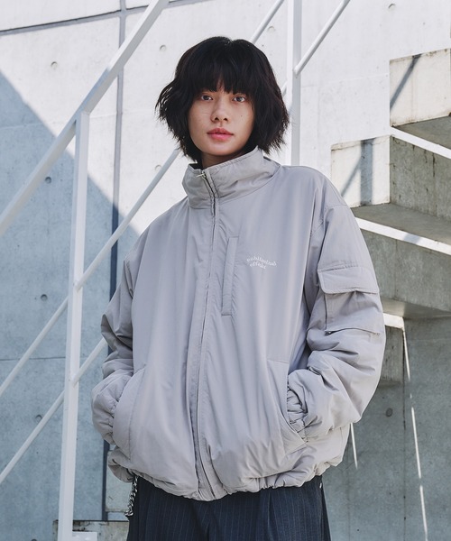 「Adoon plain」 ブルゾン MEDIUM チャコールグレー メンズ_画像8