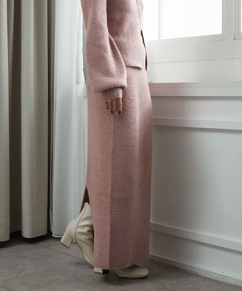 「Elishe」 ニットスカート 1 ベージュ レディース_画像3