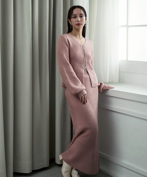 「Elishe」 ニットスカート 1 ベージュ レディース_画像6