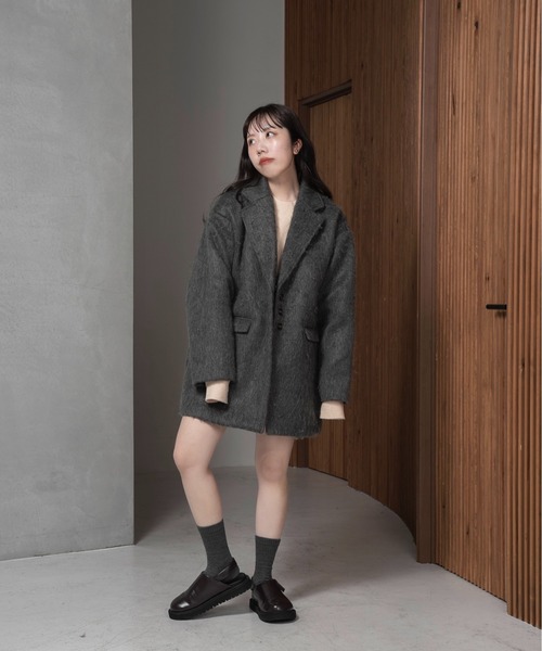 「lawgy」 コート FREE ブラウン レディース_画像6