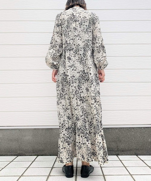 「Q」 長袖ワンピース MEDIUM ブラック系その他 レディース_画像7