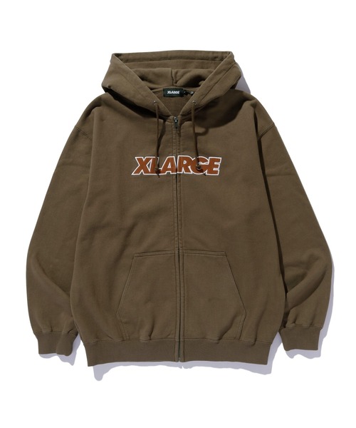 XLARGE（エクストラ ラージ） ジップアップパーカー S ブラウン メンズ