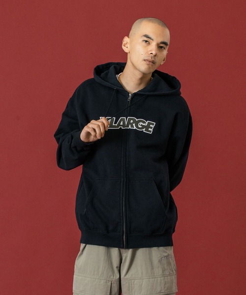 XLARGE（エクストラ ラージ） ジップアップパーカー S ブラウン メンズ