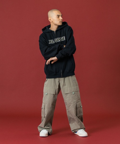XLARGE（エクストラ ラージ） ジップアップパーカー S ブラウン メンズ