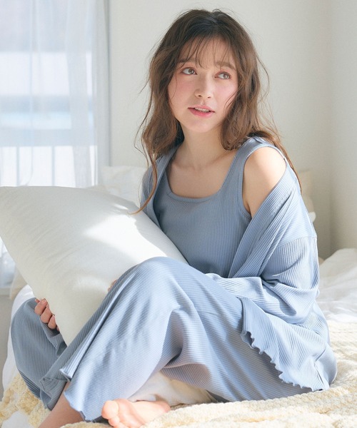 パジャマ ルームウェア 「LAFUKU/ラフク」カップ付きタンクトップ