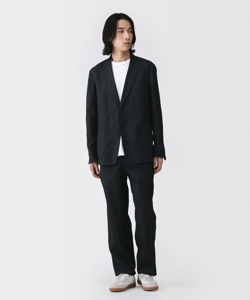無印良品 リネン洗いざらし ジャケット テーパードパンツ セットアップ 無印良品（MUJI） パンツ 紳士 リネン洗いざらしテーパードパンツ