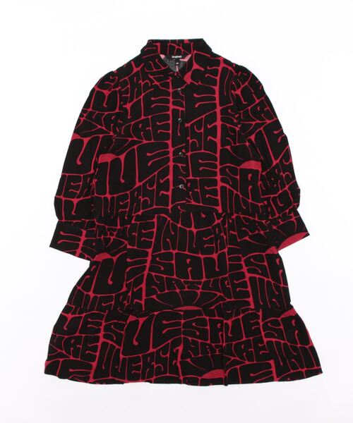 「Desigual」 シャツワンピース M レッド レディース_画像3