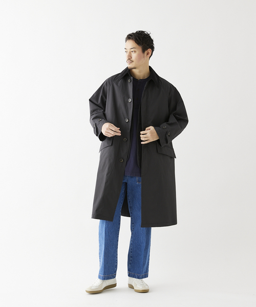「JOURNAL STANDARD relume」 ステンカラーコート MEDIUM ブラック メンズの画像