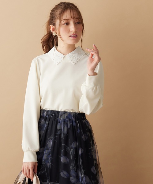 「alotta」 長袖ブラウス LL アイボリー レディース_画像6