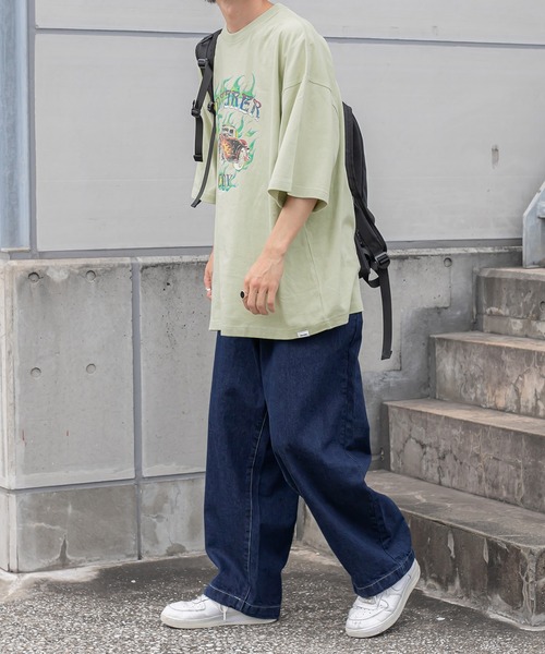 「Perushu」 デニムパンツ MEDIUM ライトブルー メンズ_画像2