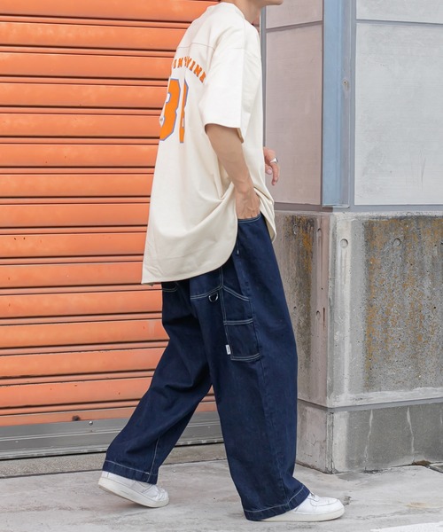 「Perushu」 デニムパンツ MEDIUM ライトブルー メンズ_画像3