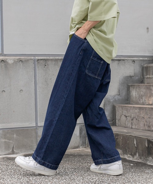 「Perushu」 デニムパンツ MEDIUM ライトブルー メンズ_画像6