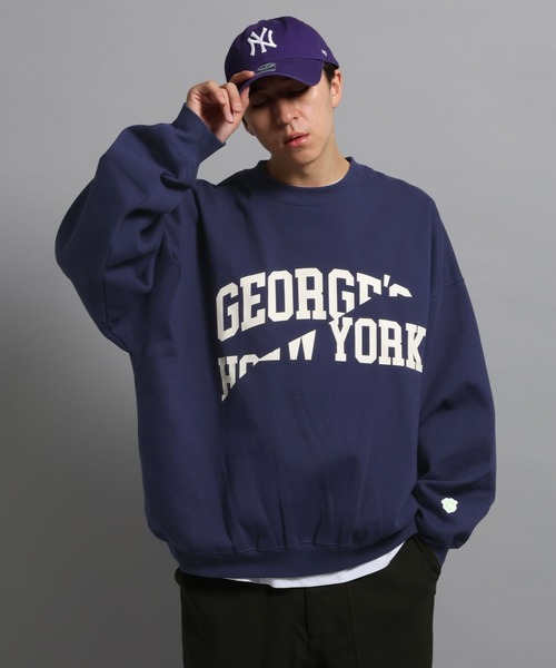 「GEORGE'S」 スウェットカットソー MEDIUM ブルー メンズ_画像3