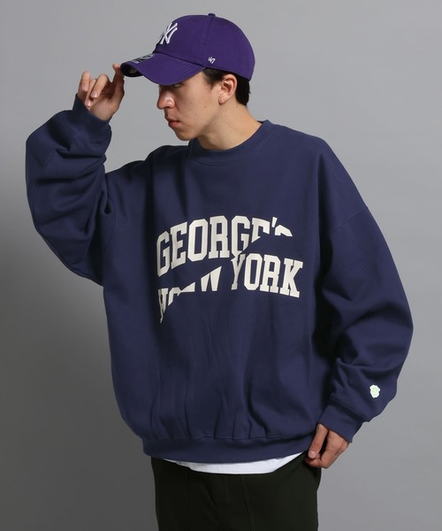 「GEORGE'S」 スウェットカットソー MEDIUM ブルー メンズ_画像4
