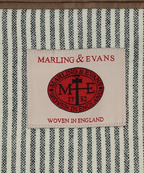 ジャケット テーラードジャケット ウールリネンシルク シングルブレステッド 3Bジャケット MARLING＆EVANS メンズの画像
