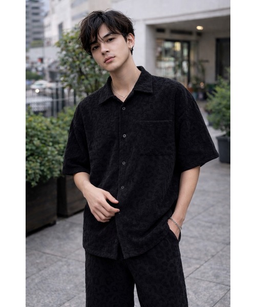 Bling Leads シャツ 半袖 「Bls」 「ZM」「Bling Leads」レオパード柄 