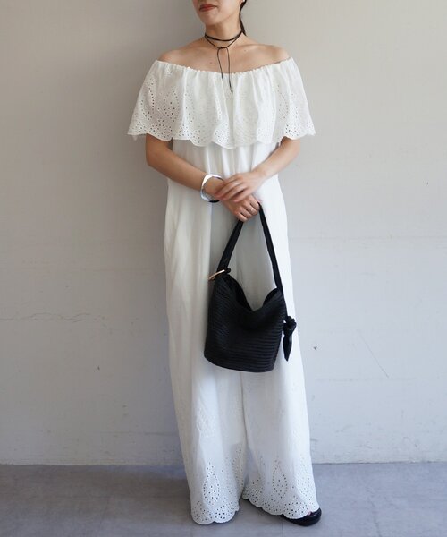 Loungedress（ラウンジドレス） オールインワン コットンレース