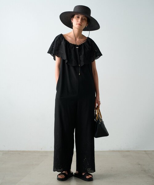 Loungedress（ラウンジドレス） オールインワン コットンレース