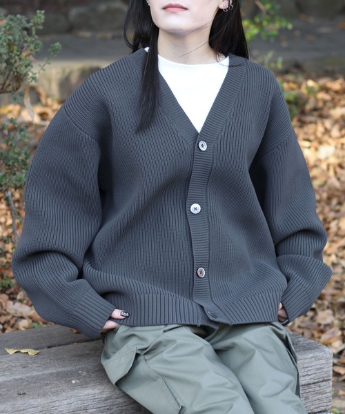 「SITRY」 ニットカーディガン L ブルー メンズ_画像5