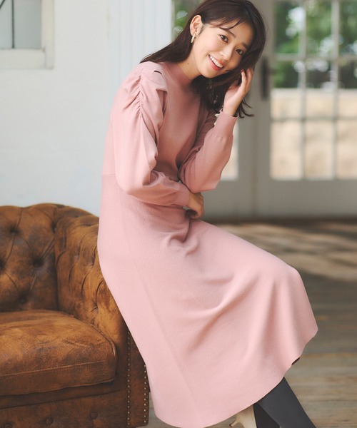 「LAISSE PASSE」 ニットワンピース MEDIUM ブラック レディース_画像3