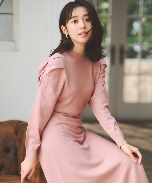 「LAISSE PASSE」 ニットワンピース MEDIUM ブラック レディース_画像5