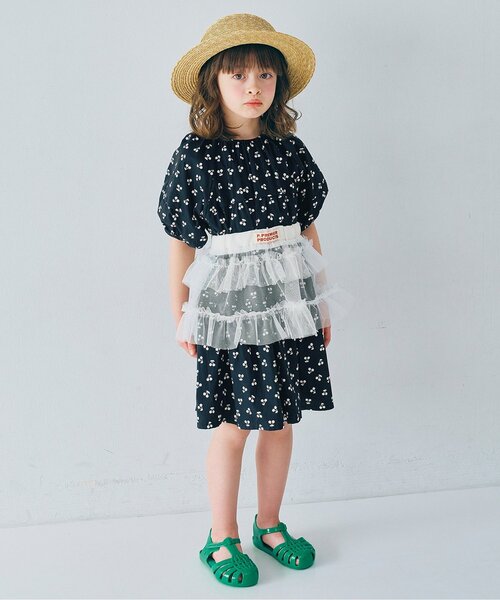 「p.premier」 「KIDS」半袖ワンピース 90 グリーン キッズ_画像4