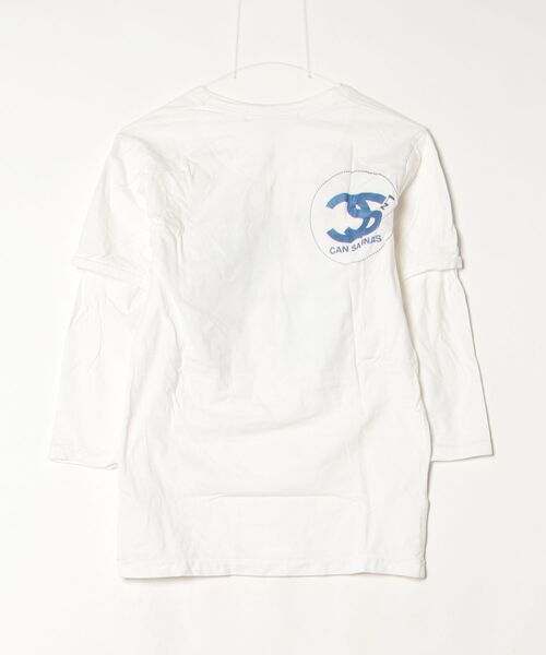 「FranCisT_MOR.K.S.」 7分袖Tシャツ 2 ホワイト メンズ_画像2
