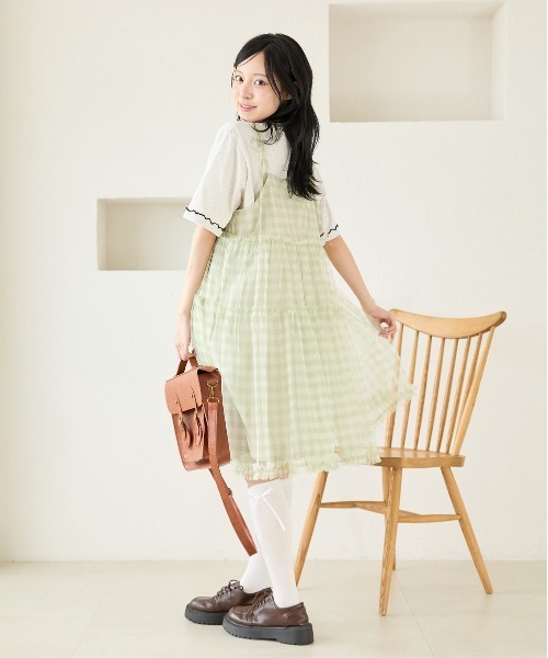 kutir（クティール） ワンピース 夏 フリルチュールミニキャミ