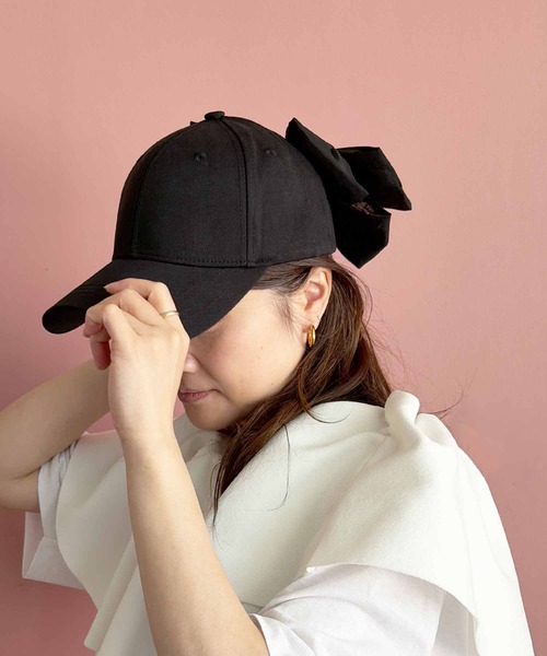 PICCIN（ピッチン） キャップ 帽子 ドットリボンキャップ レディース