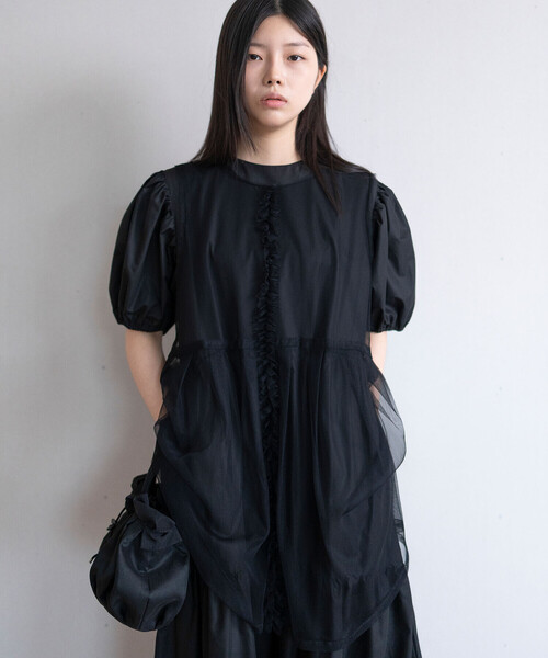 ワンピース eunoia｜パフスリーブ ティアードワンピース WOMENの画像