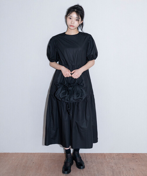 ワンピース eunoia｜パフスリーブ ティアードワンピース WOMENの画像