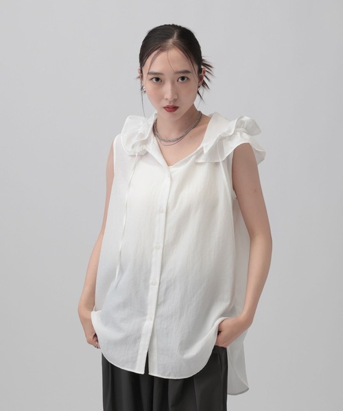 ブラウス シャツ フーディシャツノースリチュニック　813919 レディースの画像