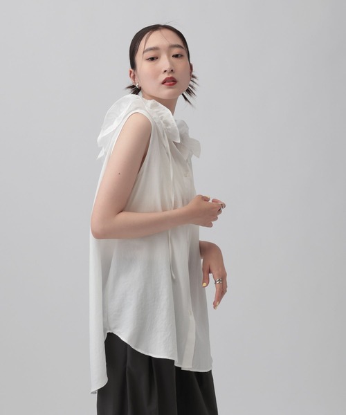 ブラウス シャツ フーディシャツノースリチュニック　813919 レディースの画像