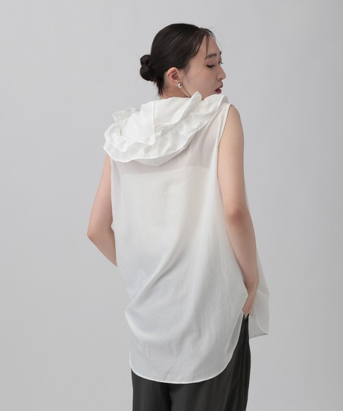 ブラウス シャツ フーディシャツノースリチュニック　813919 レディースの画像