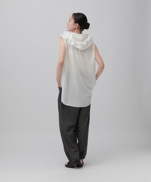 ブラウス シャツ フーディシャツノースリチュニック　813919 レディースの画像