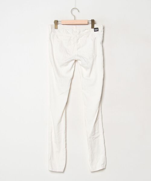 「DR.DENIM」 スキニーデニムパンツ S ホワイト レディース_画像2