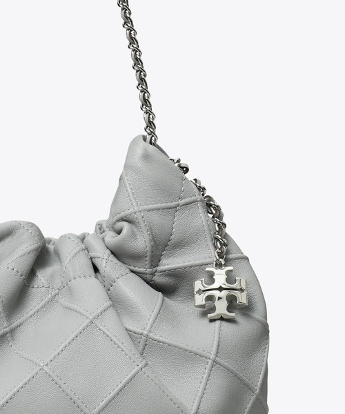 未使用級✨トリーバーチ ショルダーバッグ フレミング ホーボー レザー グレー TORY BURCH（トリーバーチ） ショルダーバッグ バッグ フレミング