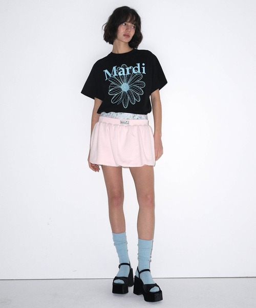 「Mardi Mercredi」 半袖Tシャツ FREE ブラック×ブルー レディース_画像9