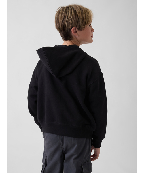 GAP（ギャップ） パーカー 裏起毛 リラックスフィット GAPロゴ ジップ