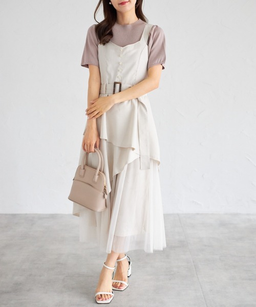 「tocco closet」 サロペットスカート M ネイビー レディース_画像2