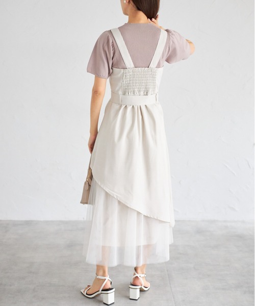 「tocco closet」 サロペットスカート M ネイビー レディース_画像5