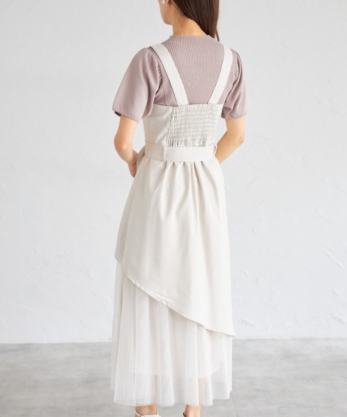 「tocco closet」 サロペットスカート M ネイビー レディース_画像7