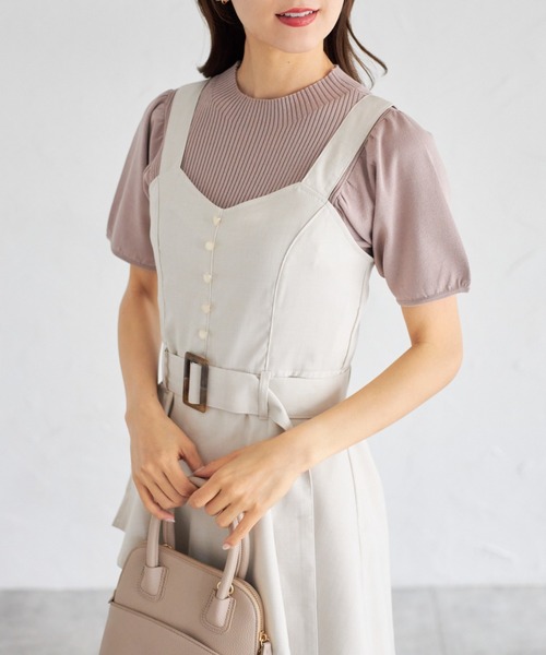 「tocco closet」 サロペットスカート M ネイビー レディース_画像8