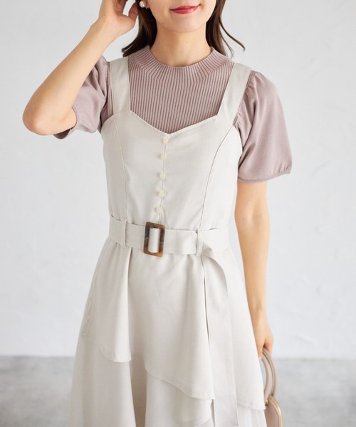 「tocco closet」 サロペットスカート M ネイビー レディース_画像9