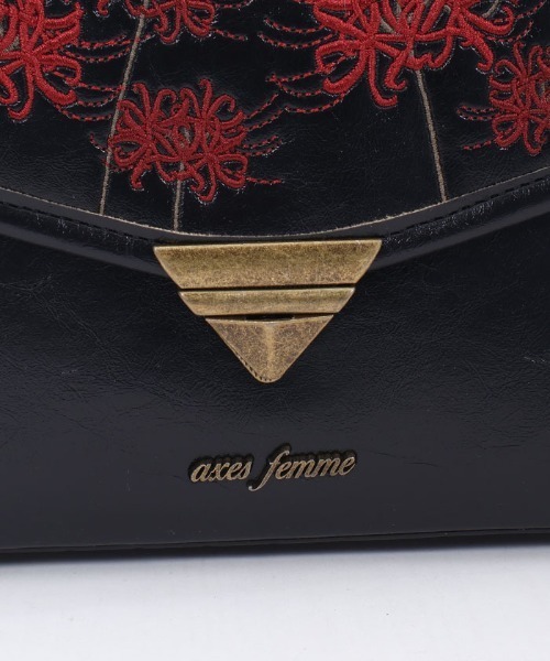 axes femme(アクシーズ ファム) ショルダーバッグ バッグ 彼岸花刺繍 axes femme(アクシーズ ファム) ショルダーバッグ バッグ 彼岸花刺繍